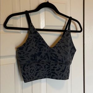 Lululemon leopard print longline sports bra